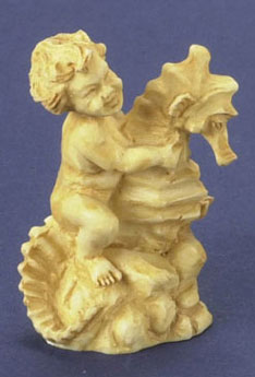 Dollhouse Miniature Boy On Seahorse, Tan